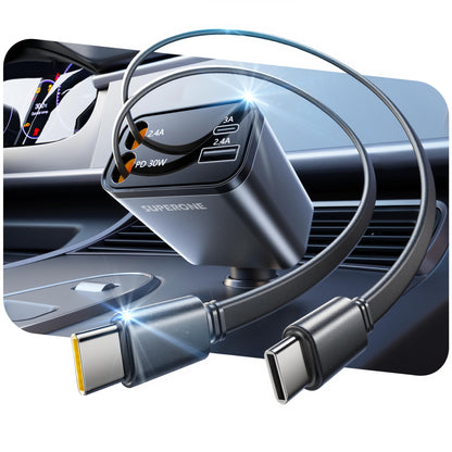 Retractable Car Charger (Gray)