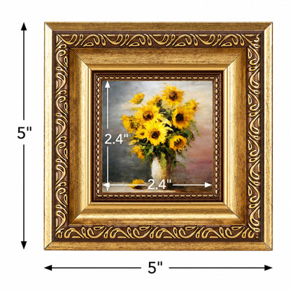 3x3 Vintage Picture Frame (Gold / 3x3 inch)