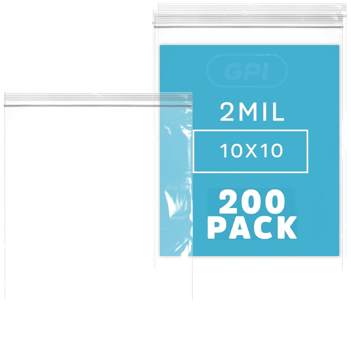 10" x 10" Zip Bags (200 Pack / 10" x 10")