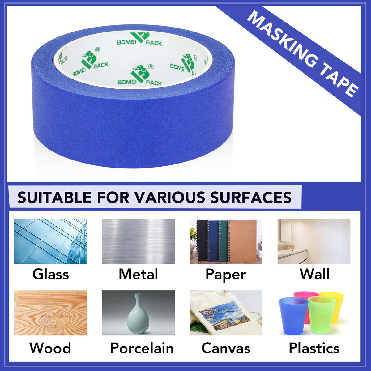 1.5 Inch Wide Masking Tape (Blue)
