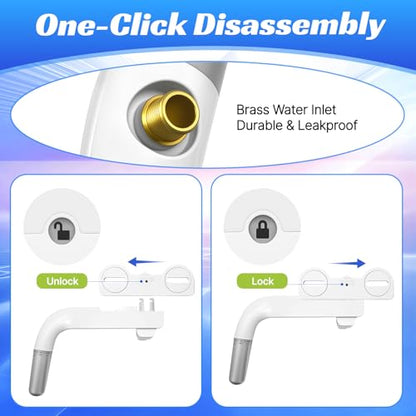 Left Hand Bidet Attachment for Toilet