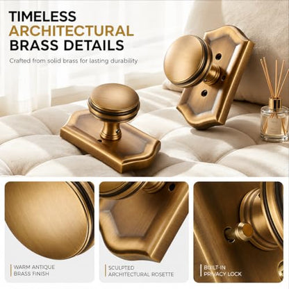 Solid Brass Privacy Door Knob