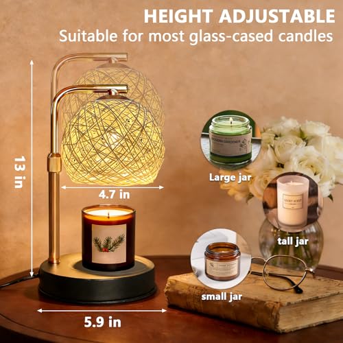 2 Pack Smart Timer Wax Warmer Lamp (2700K/adjust brightness)