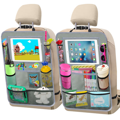 Backseat Car Organizer (Grey / 2 Pack without Food Tray)