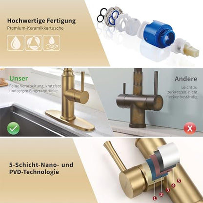 Kitchen Faucet with Pull Down Sprayer