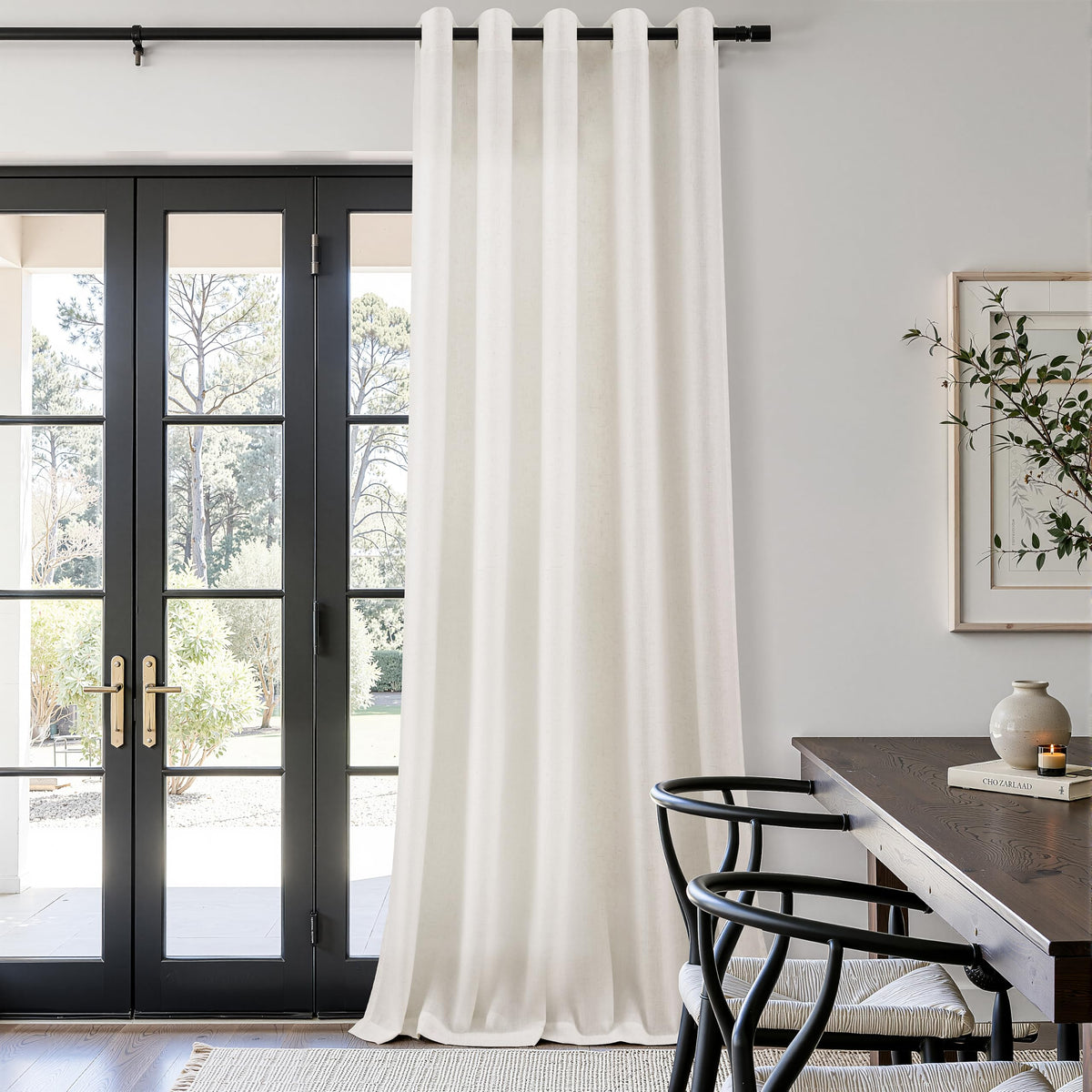 60 Inch Extra Wide Natural Grommet Linen Curtains 90 Inches Long (Natural / 60"W x 90"L (Pack of 1))