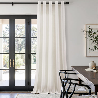 60 Inch Extra Wide Natural Grommet Linen Curtains 90 Inches Long (Natural / 60"W x 90"L (Pack of 1))