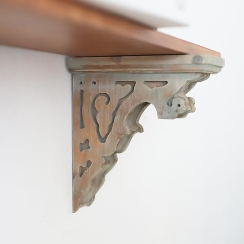 Corbels for Shelves Wood Corbels Decorative Set of 2 (Brown)