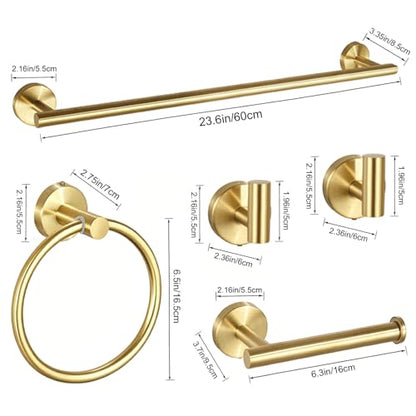 Brushed Gold Bathroom Accessories Set