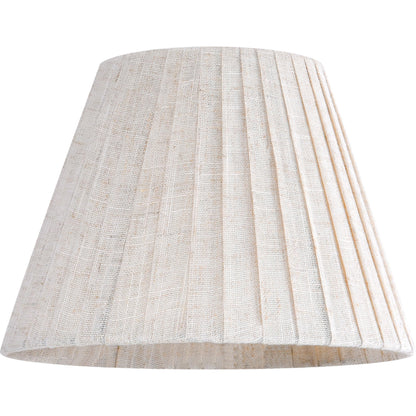 Small Beige Oatmeal Linen Lampshades for Table Lamps (Beige-pleated / 5 × 9 × 6.4 inches (2 pack))