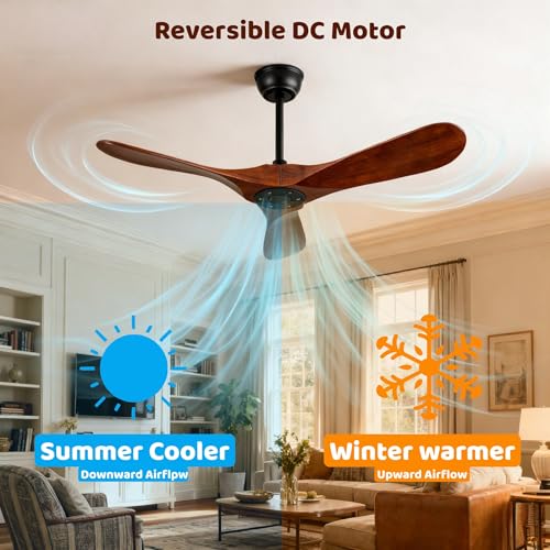 42 inch solid wood ceiling fan without lights