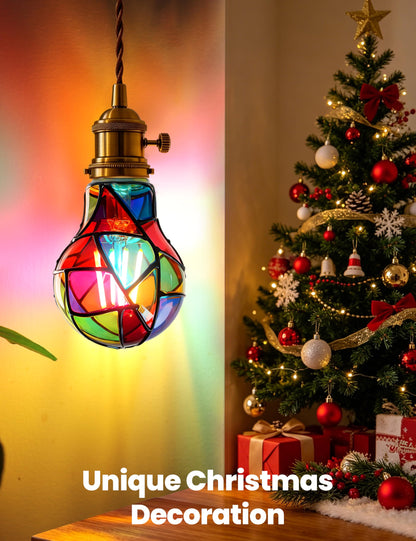 Stained Glass Light Bulb (Rainbow Tone Color)