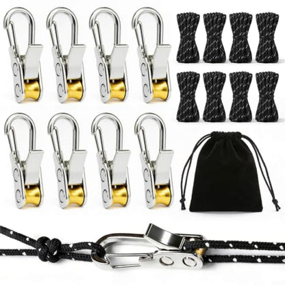 Rope Tensioner Set with Alloy Buckles and Storage Bag