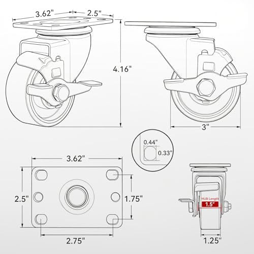 3 Inch Heavy Duty Caster Wheel