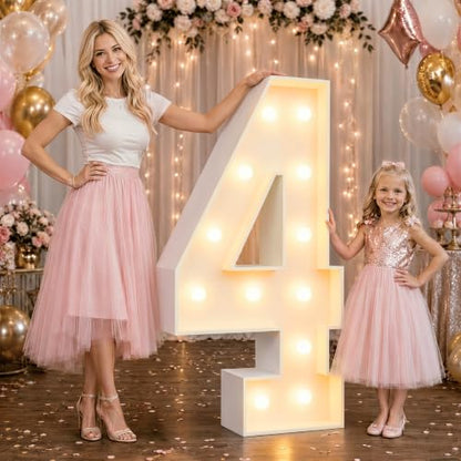 2.4FT Warm White Marquee Light Up Numbers