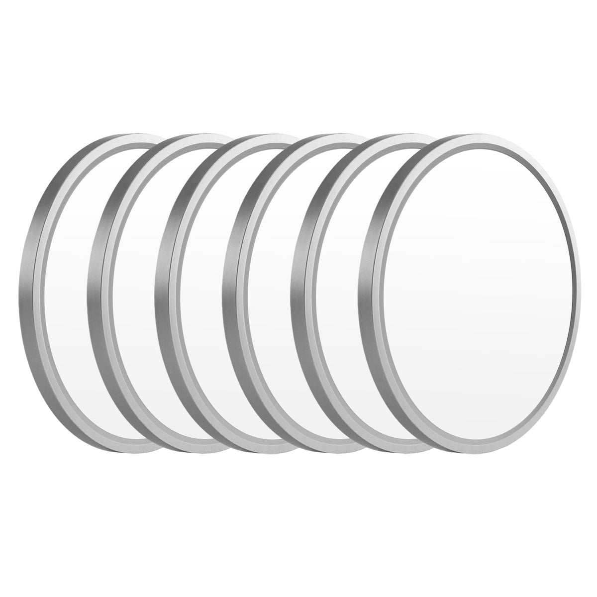 12 Inch Dimmable Ceiling Light (Silver / 12in - 6 Pack)