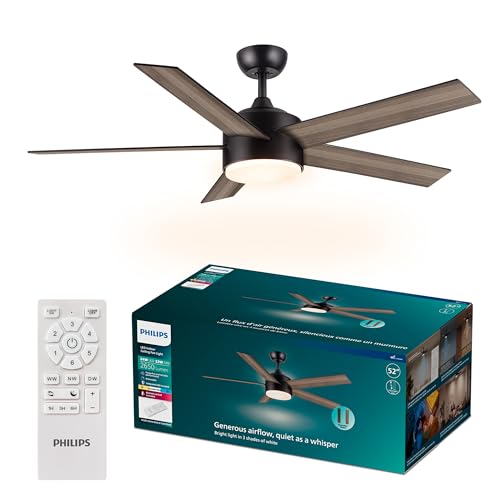 Indoor Ceiling Fan with Bright LED Light