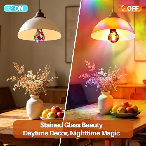 E26 6W Non Dimmable Stained Glass LED Light Bulb