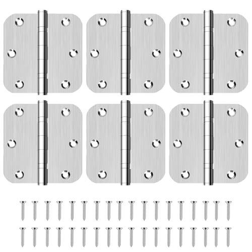 6 Pack Heavy Duty 3.5 Inch Stainless Steel Door Hinges