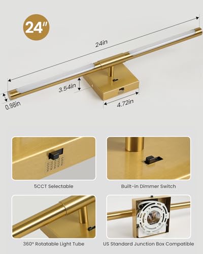 Black Gold Vanity Lights for Mirror