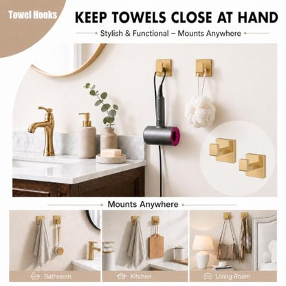 5 Piece Bathroom Accessories Stainless Steel Towel Bar Set