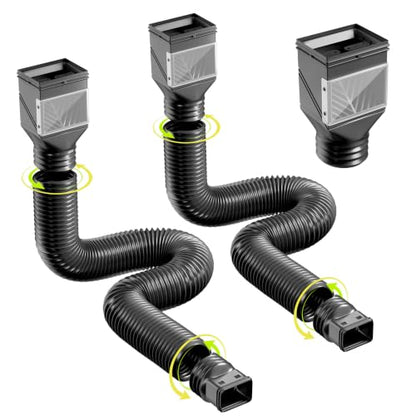 2 Pack Rain Gutter Downspout Extension with Cleanout Window