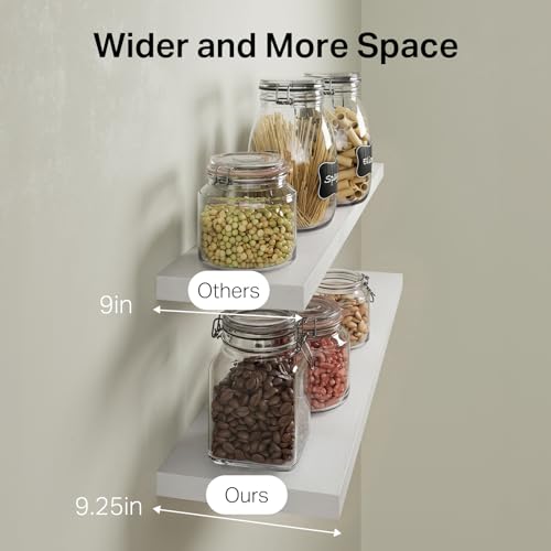 White Floating Shelves 47.2in (C. White - Modern Minimalist Style / 47.2inches)