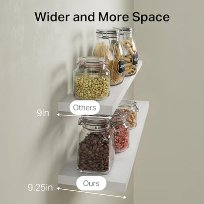 White Floating Shelves 47.2in (C. White - Modern Minimalist Style / 47.2inches)