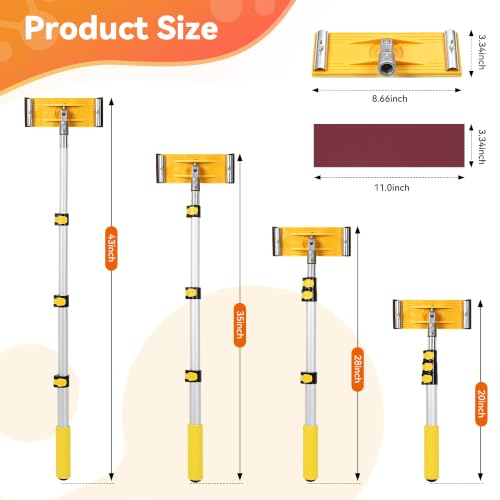 Drywall Pole Sander with Telescoping Pole