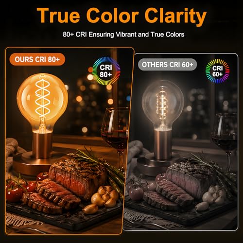 G80 Edison Bulbs Dimmable Vintage