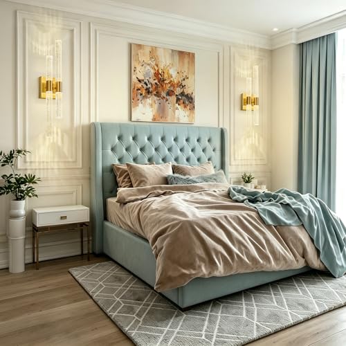 Modern Crystal Wall Sconces Hardwired Wall Sconce Bathroom Vanity Lights Fixtures 4000K Wall Light