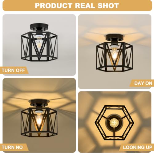 Farmhouse Semi Flush Mount Ceiling Light