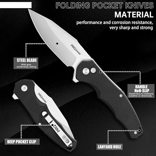 N730 Mini Folding Pocket Knife 3.35" 14C28N Stainless Steel Blade