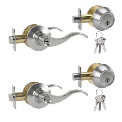 Door Handle with Lock and Key
