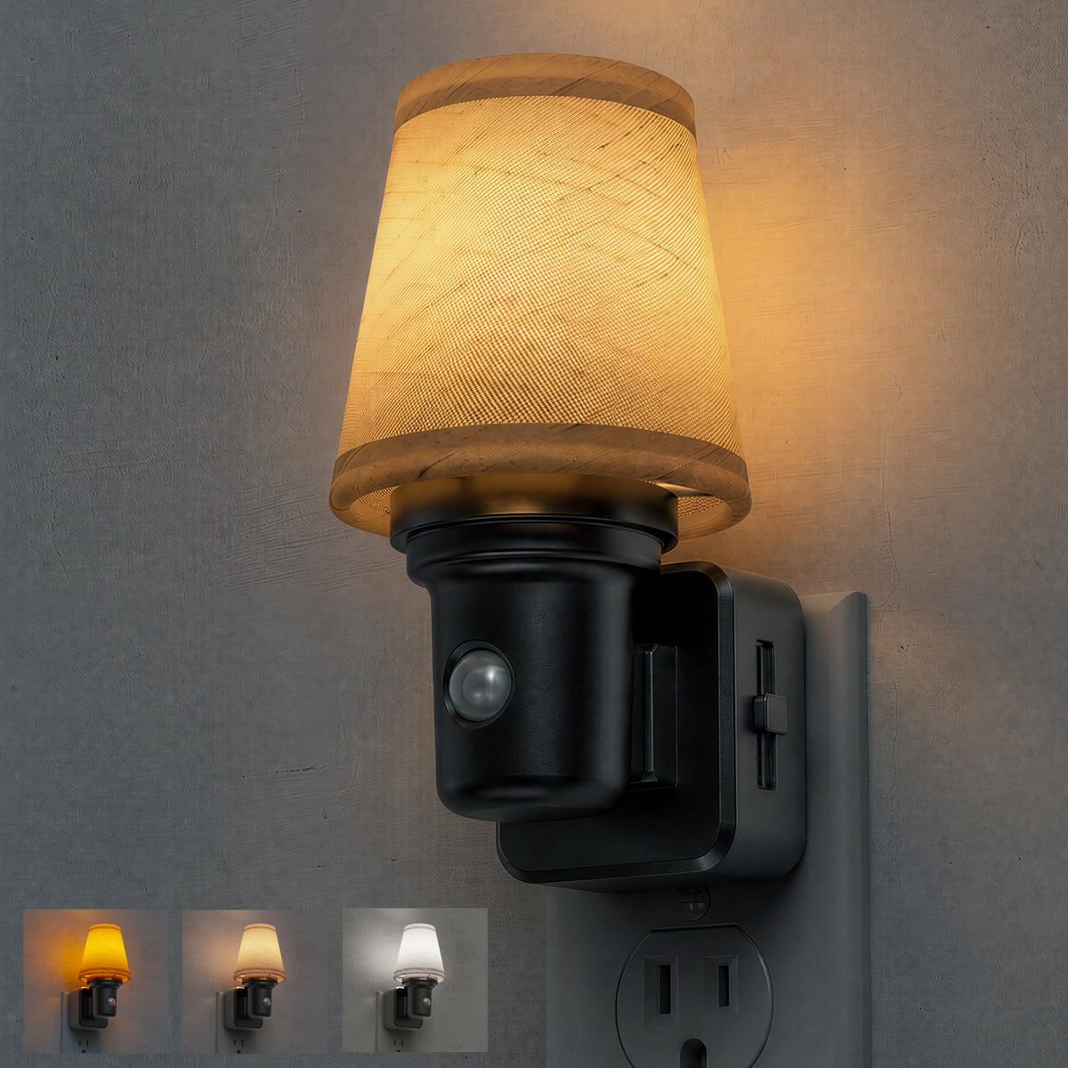Night Lights Plug into Wall (Round Platform-3CCT / 1 Pack)