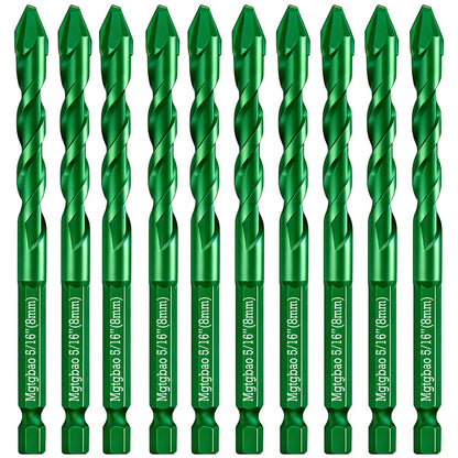 10PC Green 5 16 inch Upgraded Concrete Drill Bit (5/16 in / Green)