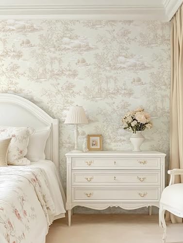 Peel and Stick Wallpaper Vintage Neutral Wallpaper Waterproof