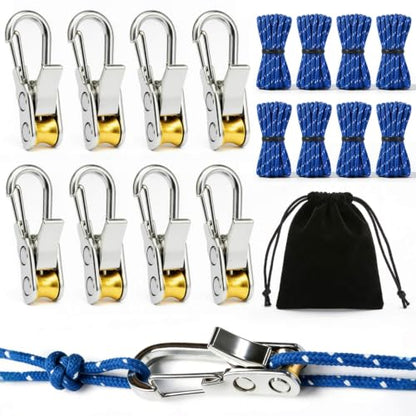 Rope Tensioner Set with Alloy Buckles and Storage Bag