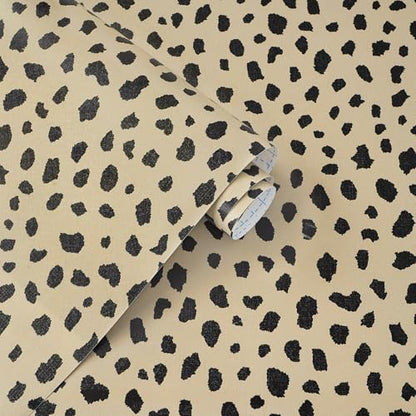 YT-XZ-04-Polka Dot Peel and Stick Wallpaper Black Pink Green Lepard Print