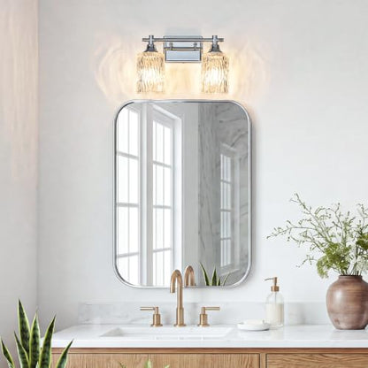 Modern 2 Light Bathroom Light Fixtures (Chrome / 2-light)
