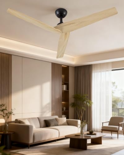 Wood Ceiling Fan No Light