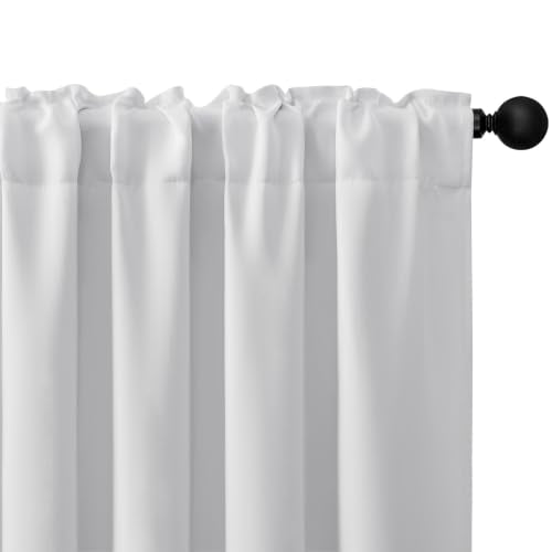 4 Panels Rod Pocket Blackout Window Curtains for Bedroom