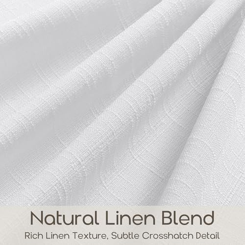 Extra Long Snow White Pinch Pleated Light Filter Curtains 120 Inches Long (Snow White / 40"W x 120"L (Pack of 2))