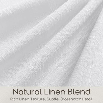 Extra Long Snow White Pinch Pleated Light Filter Curtains 120 Inches Long (Snow White / 40"W x 120"L (Pack of 2))