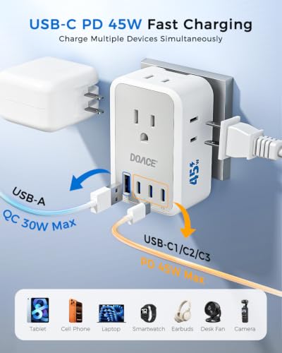 1 Pack 45W European Plug Adapter