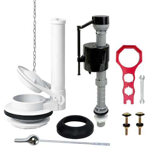 Complete Toilet Tank Flapper Replacement Kit With Chain