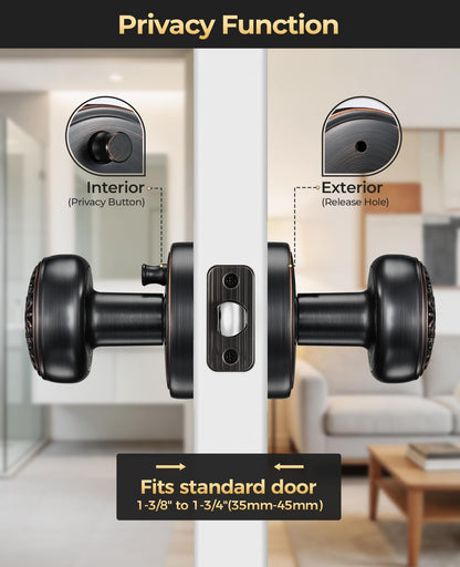 Oil Rubbed Bronze Door Knobs (Oil Rubbed Bronze)