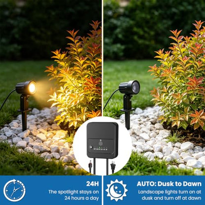 All-in-One Low Voltage Landscape Lighting Kit, Warm White