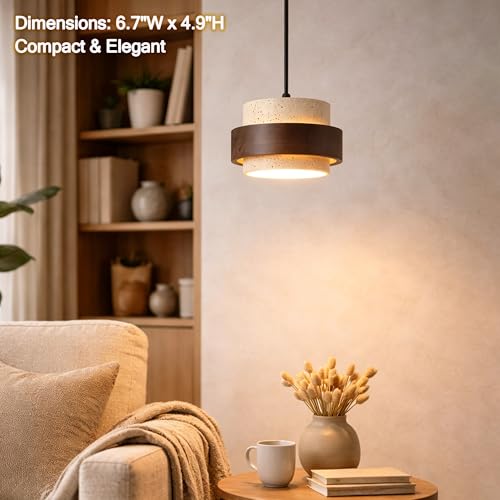 Natural Travertine Pendant Light
