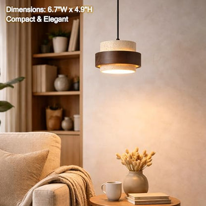 Natural Travertine Pendant Light